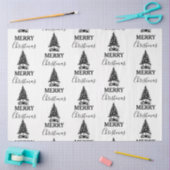 Vrolijk kerstzwart-wit  kerstboom tissuepapier (Craft)