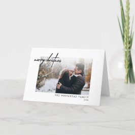 Vrolijk kerstzwart-witte minimumkaart feestdagen kaart