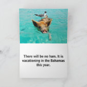 Vrolijk kerstzwemvarken feestdagen kaart (Binnen)