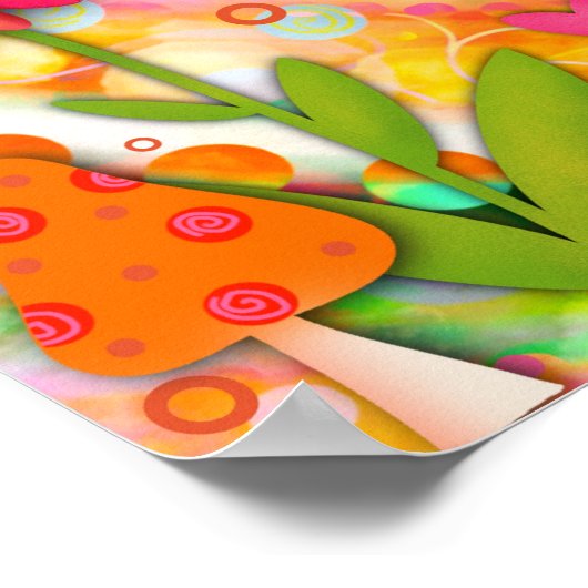 Vrolijk Kies Vreugde Inspirivity Geel Poster (Hoek)