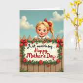 Vrolijk Kind Peekaboo Hekkaart Kaart (Gele Bloem)
