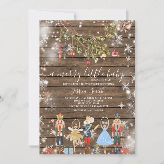 Vrolijk klein Baby feestje Notenkraker Kaart (Voorkant)