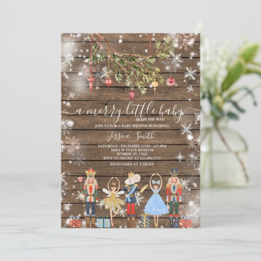 Vrolijk klein Baby feestje Notenkraker Kaart (Staand voorkant)