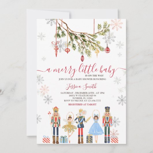 Vrolijk klein Baby feestje uitnodigen Kaart (Voorkant)