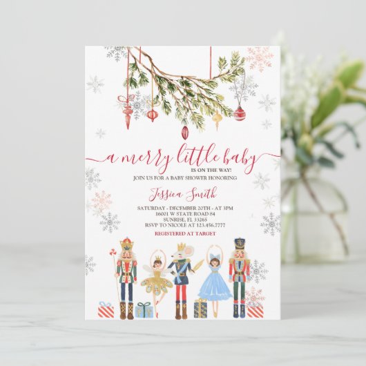 Vrolijk klein Baby feestje uitnodigen Kaart (Staand voorkant)