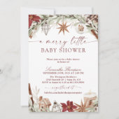 Vrolijk klein Baby shower, kerst Baby shower Kaart (Voorkant)