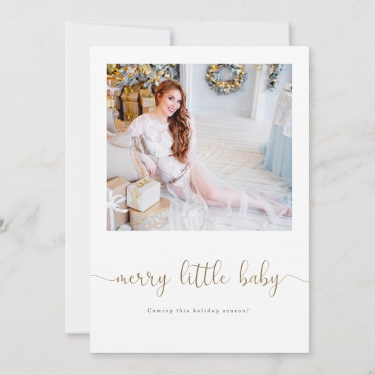 Vrolijk klein Baby shower kerstversiering Kaart (Achterkant)