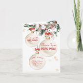 Vrolijk klein Baby shower Modern Christmas Bedankkaart (Voorkant)