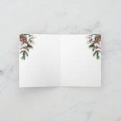 Vrolijk klein Baby shower Modern Christmas Bedankkaart (Binnen)