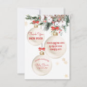 Vrolijk klein Baby shower Modern Christmas Bedankkaart (Voorkant)