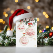 Vrolijk klein Baby shower Modern Christmas Kaart