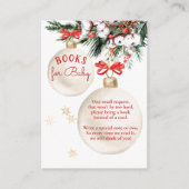 Vrolijk klein Baby shower Moderne kerstboeken Informatiekaartje (Voorkant)