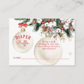 Vrolijk klein Baby shower moderne kerstluier Informatiekaartje (Voorkant)