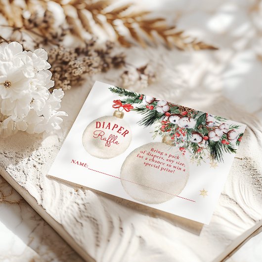 Vrolijk klein Baby shower moderne kerstluier Informatiekaartje