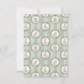 Vrolijk klein Baby shower plat dank je kaart (Achterkant)