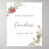 Vrolijk klein Baby shower raad eens hoeveel Poster (Voorkant)