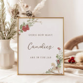 Vrolijk klein Baby shower raad eens hoeveel Poster