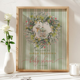 Vrolijk klein Baby shower welkomstbord Poster