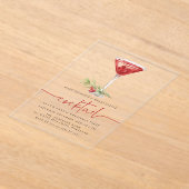 Vrolijk klein cocktail Martini feestje Acryl Uitnodigingen (Laagn)