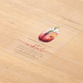 Vrolijk klein cocktail Sangria feestje Acryl Uitnodigingen (Laagn)