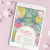 Vrolijk klein december verjaardagsfeestje kaart