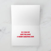 **VROLIJK KLEIN KABOUTER** ZEG GELUKKIG KERSTFEEST KAART (Binnen)