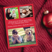 Vrolijk klein kerst 4 foto geboorte aankondiging