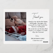 Vrolijk klein kerst baby geboorte aankondiging (Achterkant)