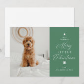 Vrolijk klein Kerst Huisdier Foto Platte Vakantie  Feestdagenkaart (Voorkant / Achterkant)