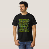 vrolijk klein kerst lelijke trui neon T-shirt (Voorkant volledig)