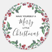 Vrolijk klein Kerst sticker (Voorkant)