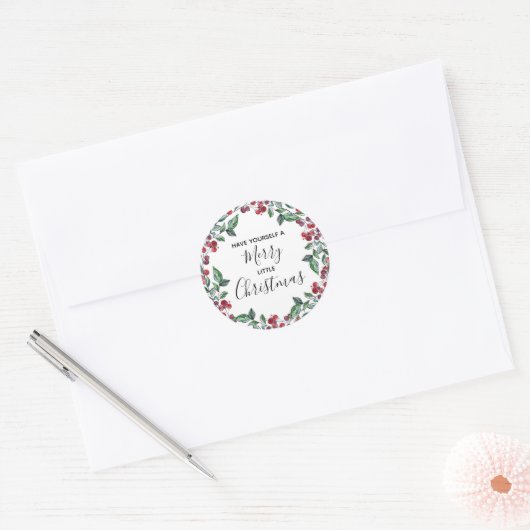 Vrolijk klein Kerst sticker (Envelop)