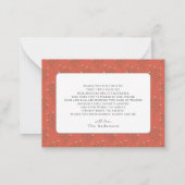 Vrolijk klein kerstboomrood Dank u Notitiekaartje (Achterkant)