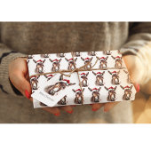 Vrolijk klein kerstezeltje cadeaulabel