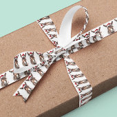 Vrolijk klein kerstezeltje satijnen lint