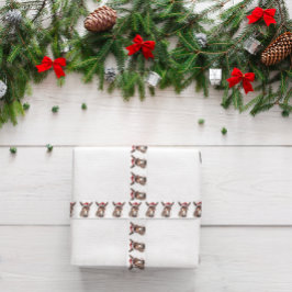 Vrolijk klein kerstezeltje satijnen lint