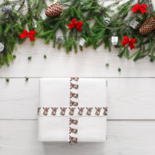 Vrolijk klein kerstezeltje satijnen lint