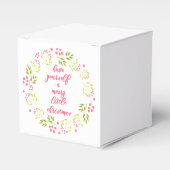 Vrolijk klein kerstfeest - Flower Wreath Favor Box Bedankdoosjes (Voorkant Zijde)