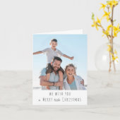 Vrolijk klein kerstfeest Fotovakantie Kaart (Gele Bloem)