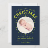 Vrolijk klein kerstfeest geboorte aankondiging (Voorkant)