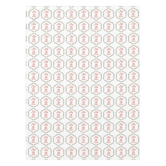 Vrolijk klein kerstfeest - Holly Wreath Tafelkleed (Voorkant)