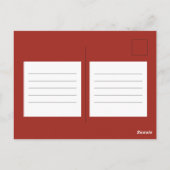 vrolijk klein kerstfeest rood en groen briefkaart (Achterkant)