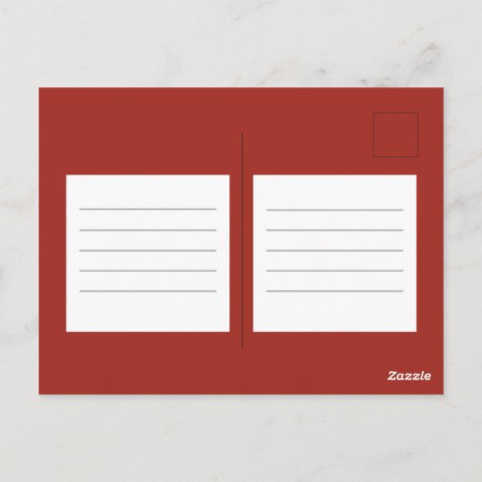 vrolijk klein kerstfeest rood en groen briefkaart (Achterkant)