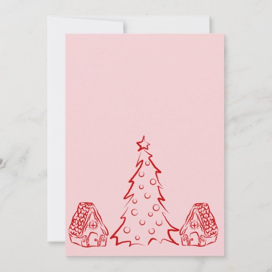 Vrolijk klein kerstfeest uitnodiging (Achterkant)