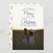 Vrolijk klein kerstfeest | Vakantie foto Feestdagenkaart (Voorkant / Achterkant)