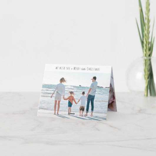 Vrolijk klein kerstfoto feestdagen kaart (Achterkant)