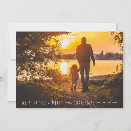 Vrolijk klein kerstfoto feestdagenkaart (Voorkant)