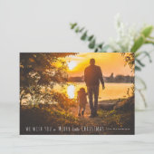 Vrolijk klein kerstfoto feestdagenkaart (Staand voorkant)