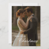 Vrolijk klein kerstgezellig paar Groet Feestdagenkaart (Voorkant)