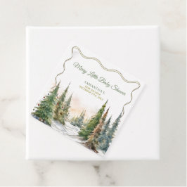 Vrolijk klein kerstwinter Baby shower Bedankjes Labels